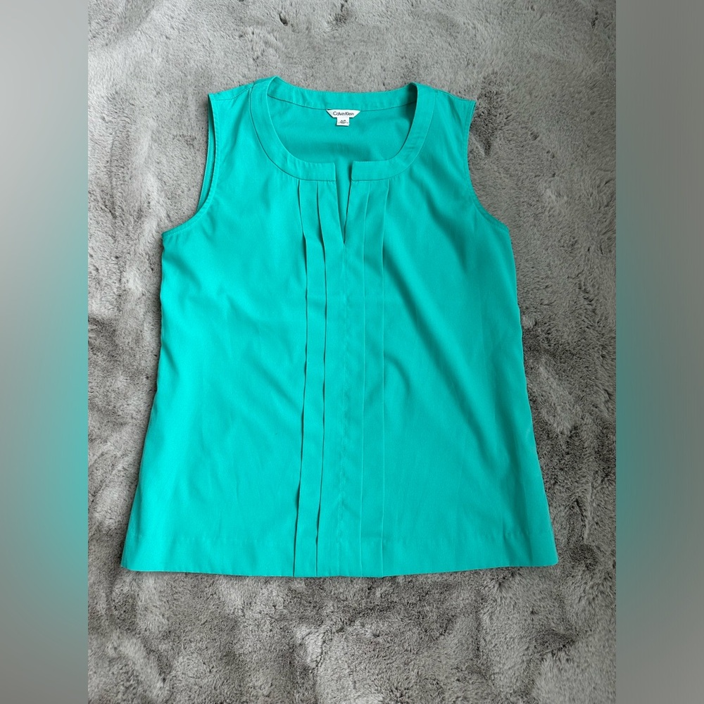 Calvin Klein turquoise tank top blouse